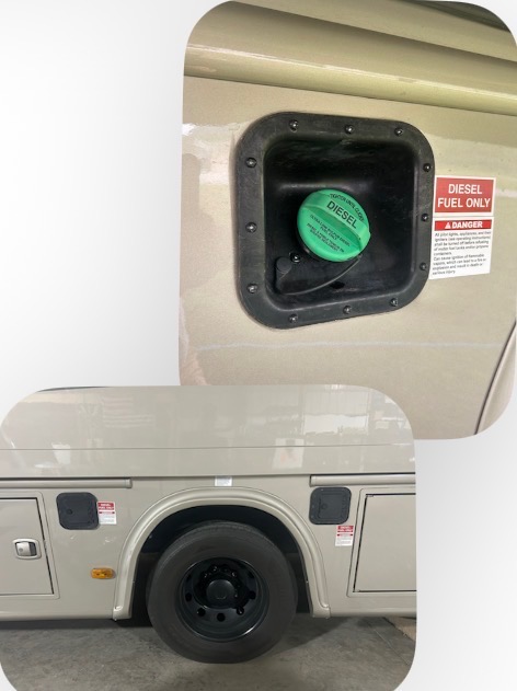 The RV Fuel Vault installed on a 2026 East to West RV Bravado 29S