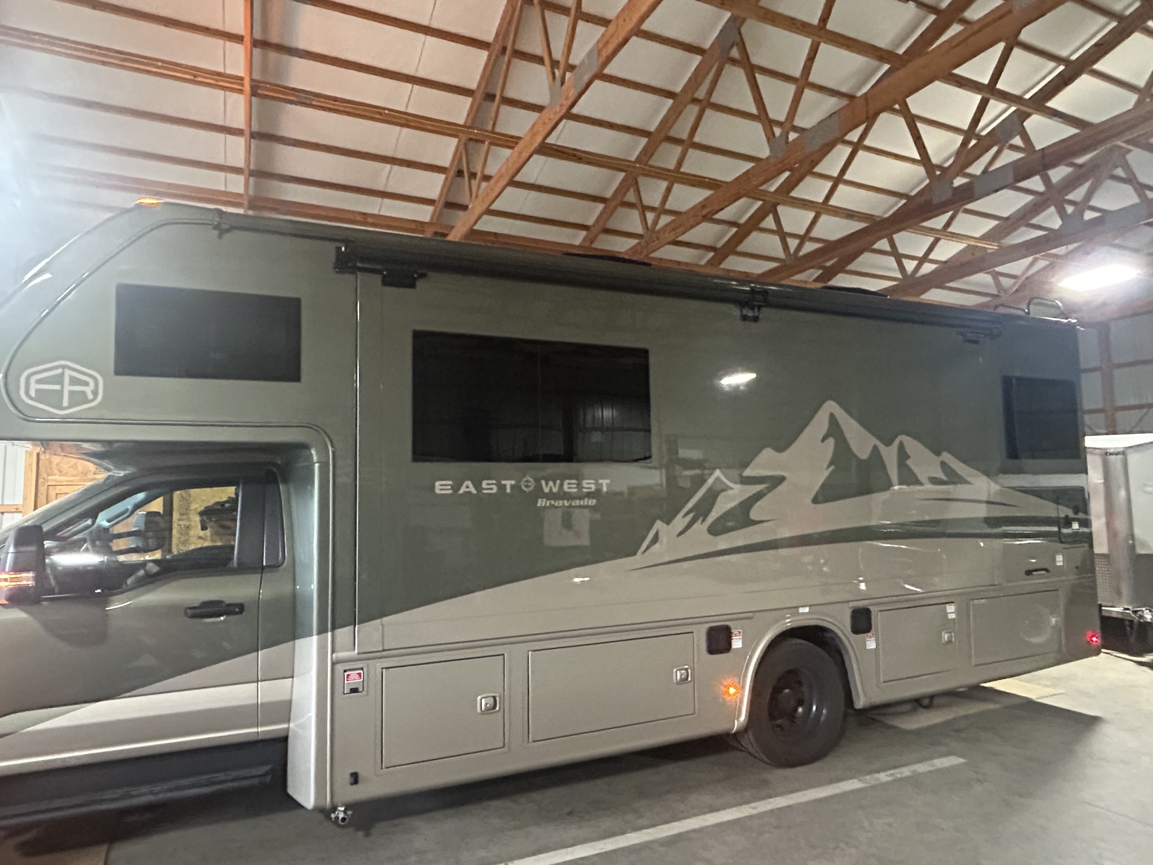 The RV Fuel Vault installed on a 2026 East to West RV Bravado 29S