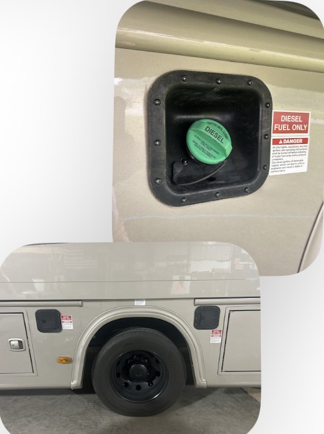 The RV Fuel Vault installed on a 2026 Forest River Bravado 29S