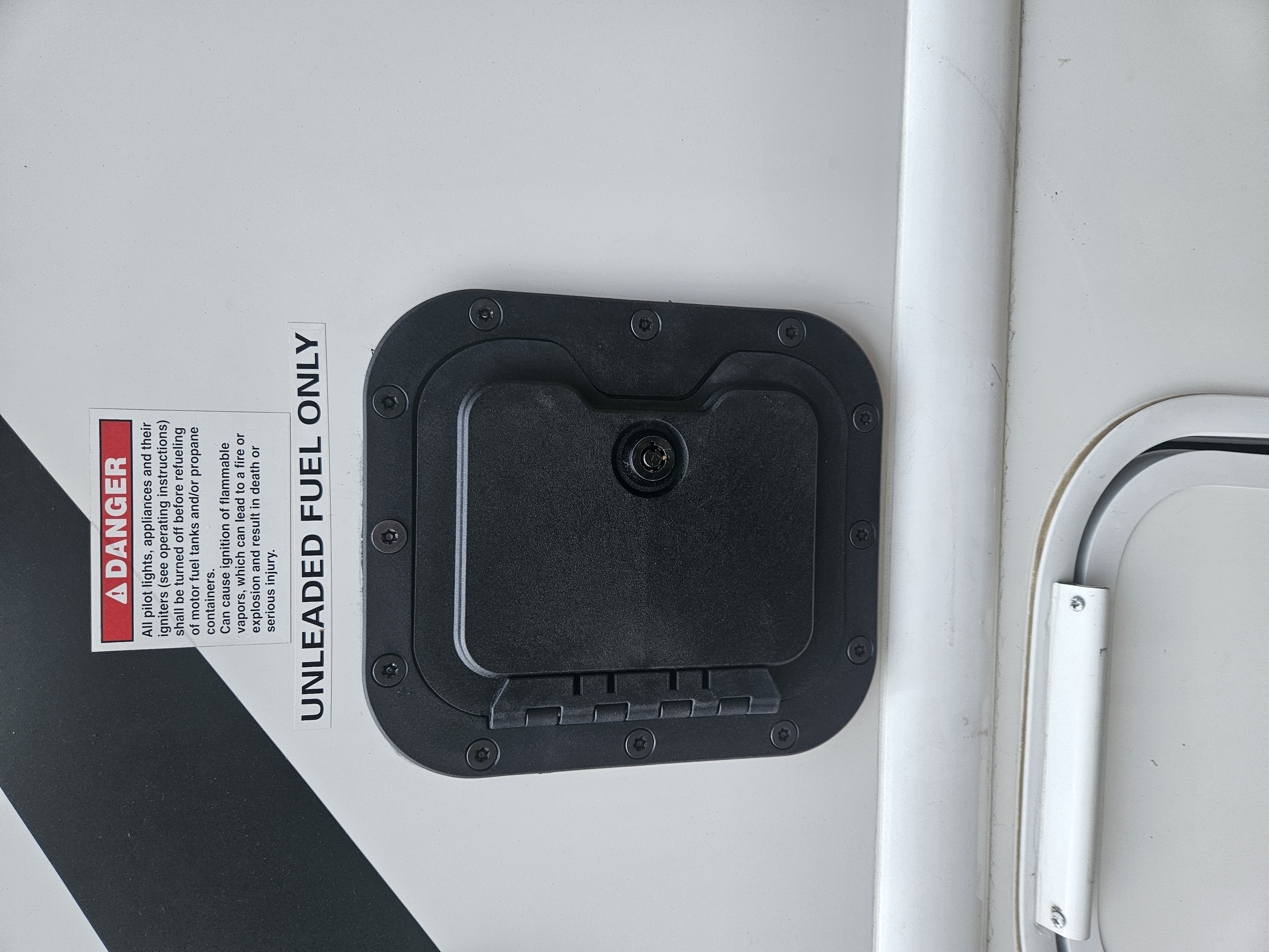The RV Fuel Vault installed on a 2023 Thor Motor Coach Four Winds 28A