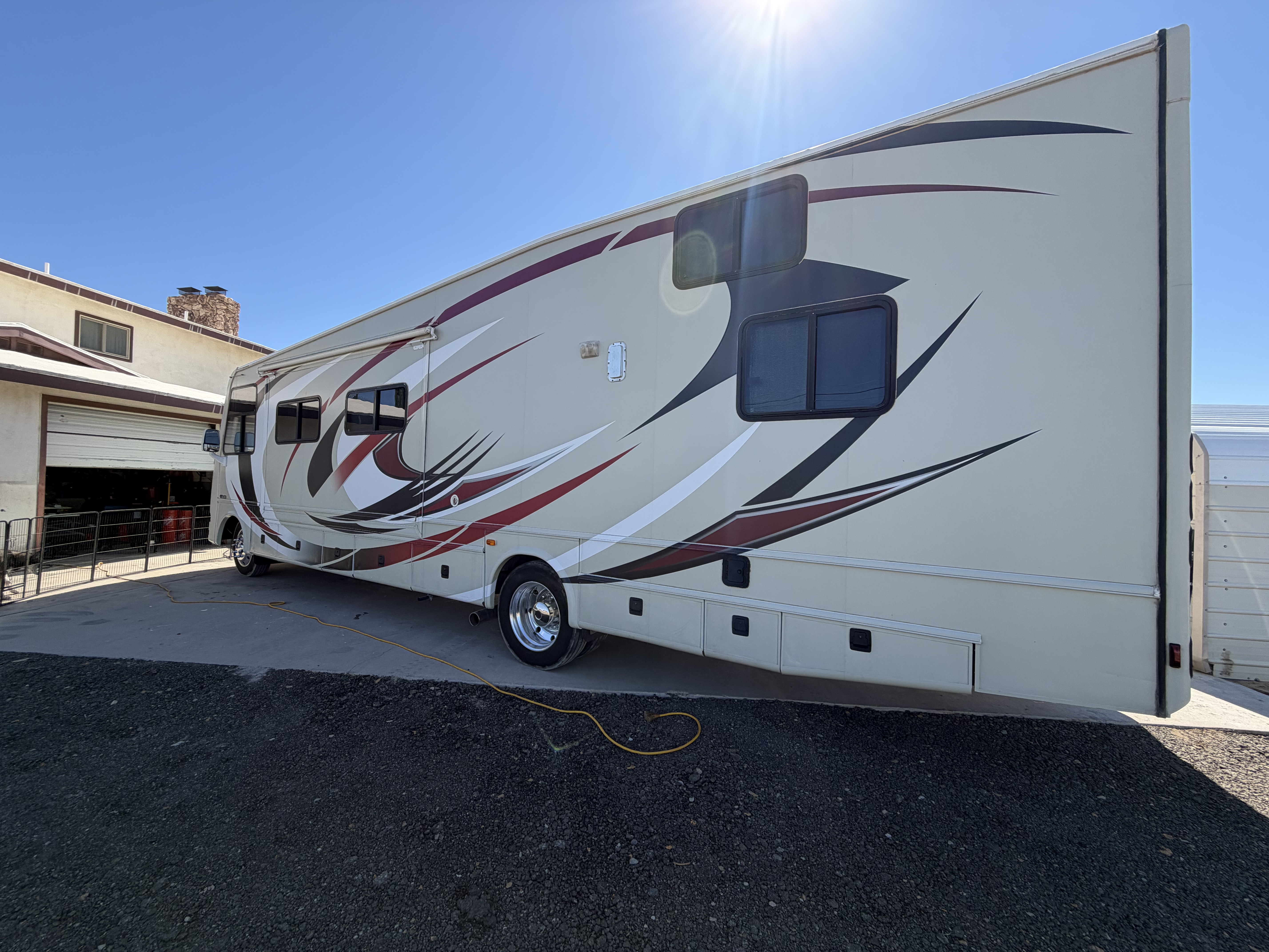 The RV Fuel Vault installed on a 2007 Damon Outlaw 3611