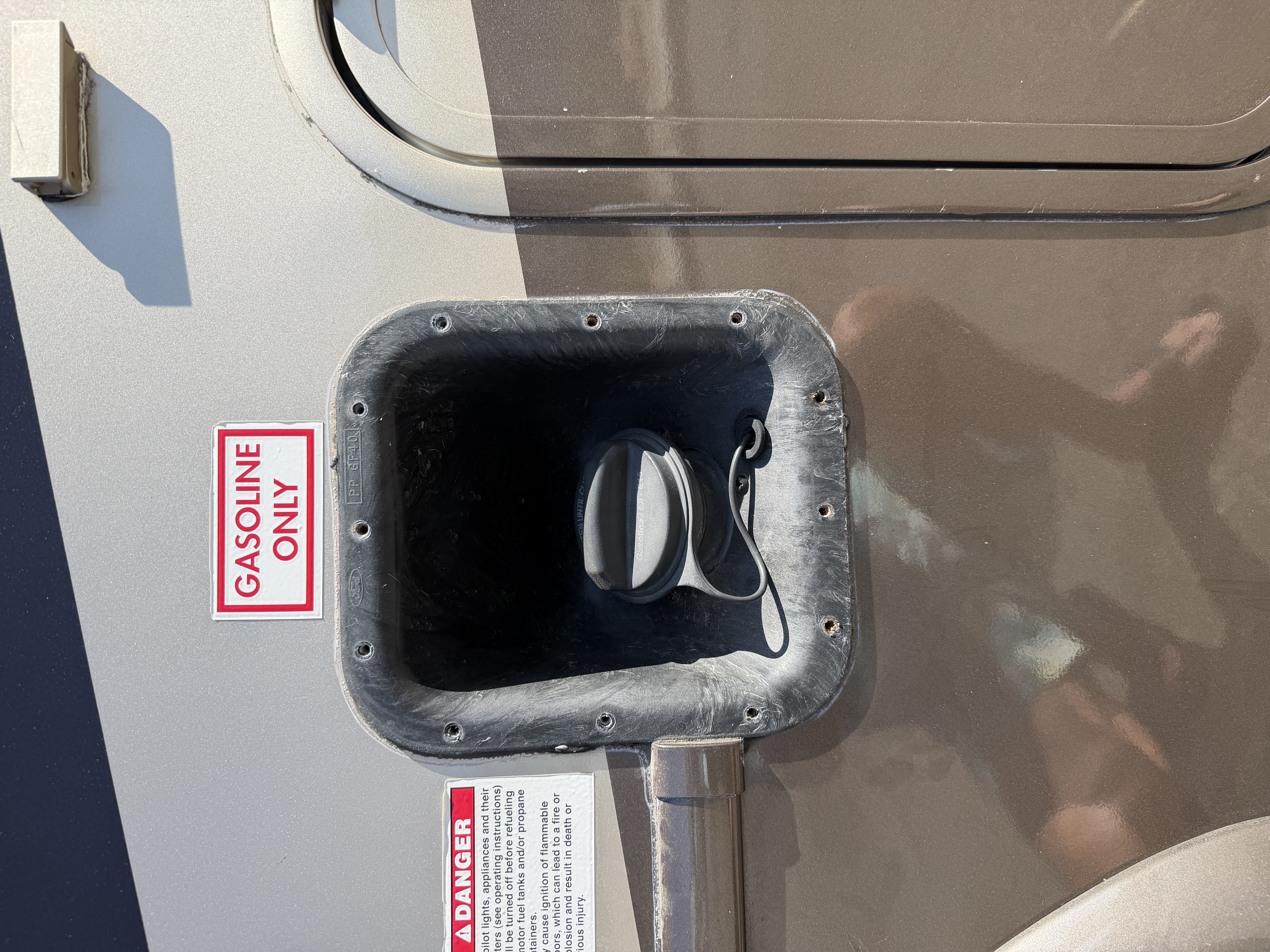 The RV Fuel Vault installed on a 2018 Forest River Forester Classic / LE