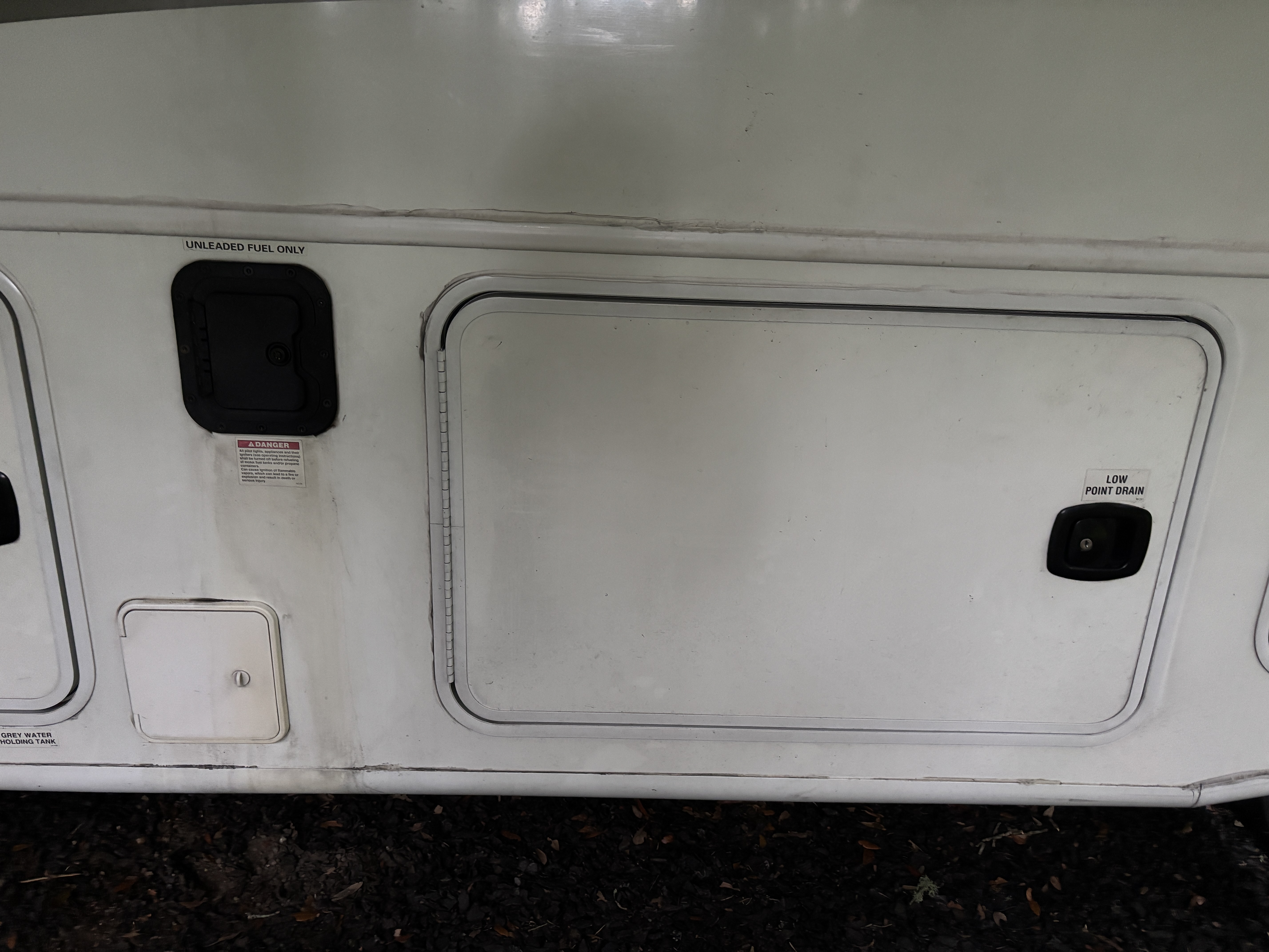 The RV Fuel Vault installed on a 2017 Jayco Precept 31IU