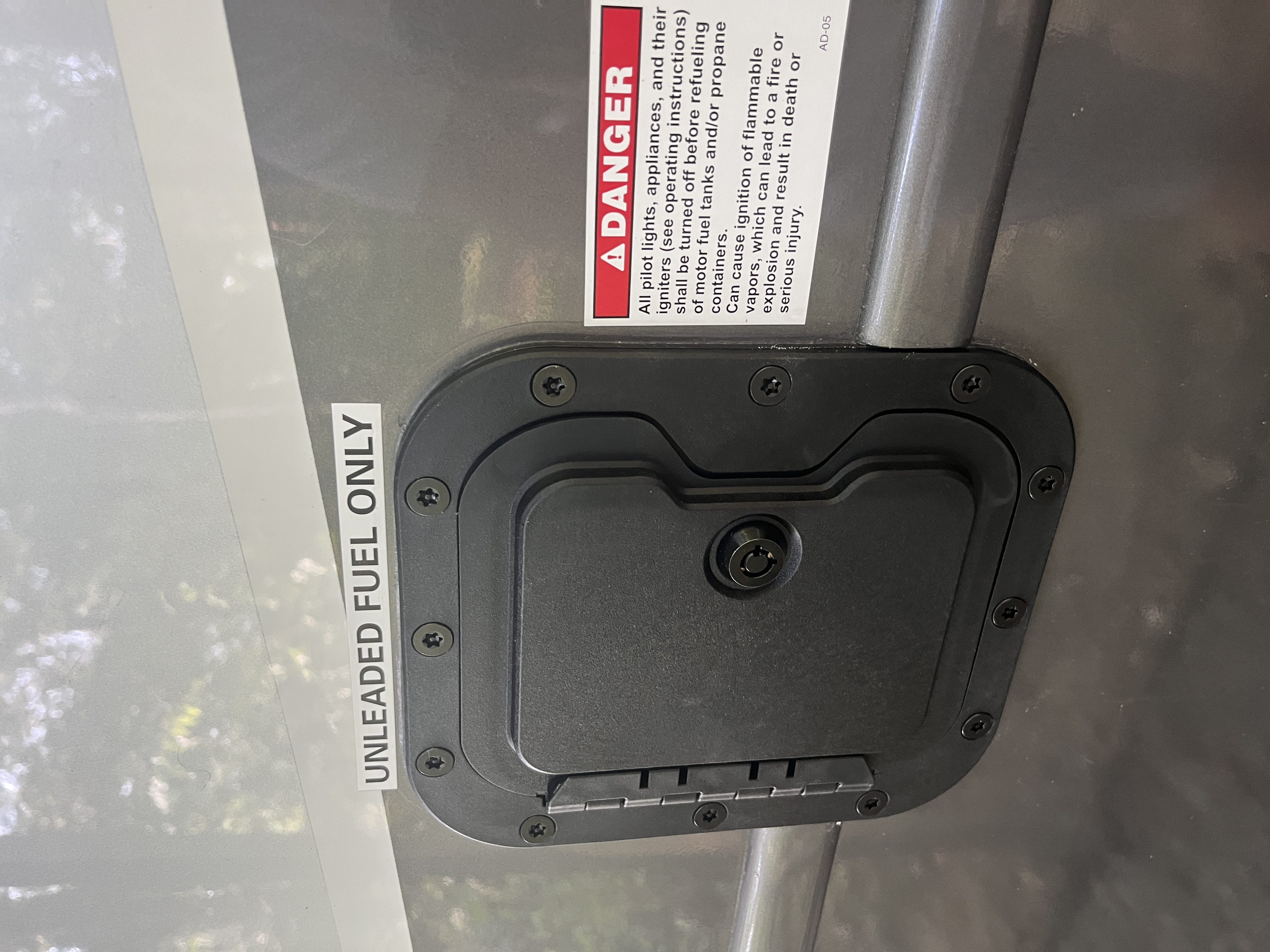 The RV Fuel Vault installed on a 2024 Jayco Greyhawk 29MV