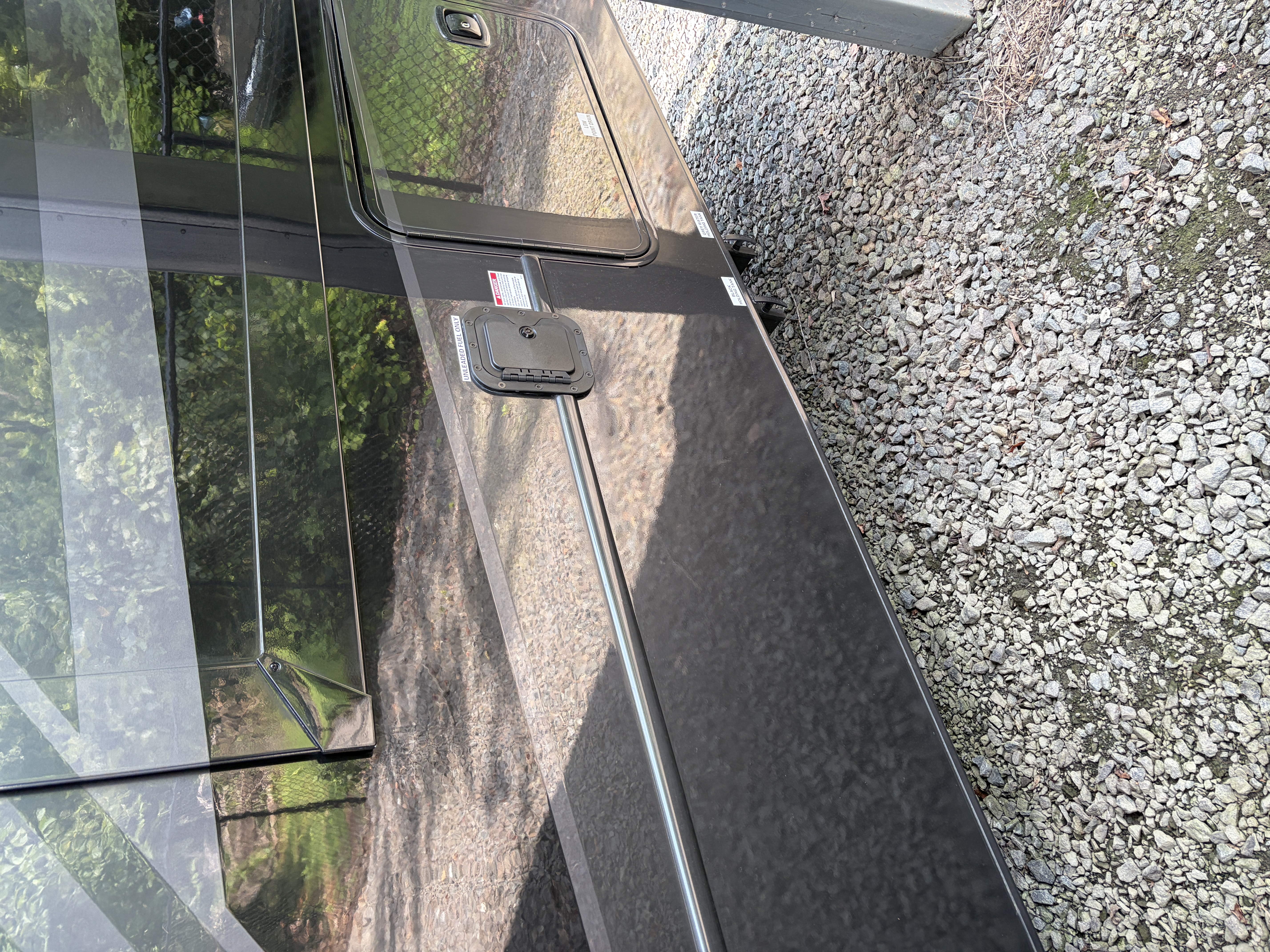 The RV Fuel Vault installed on a 2026 Entegra Esteem