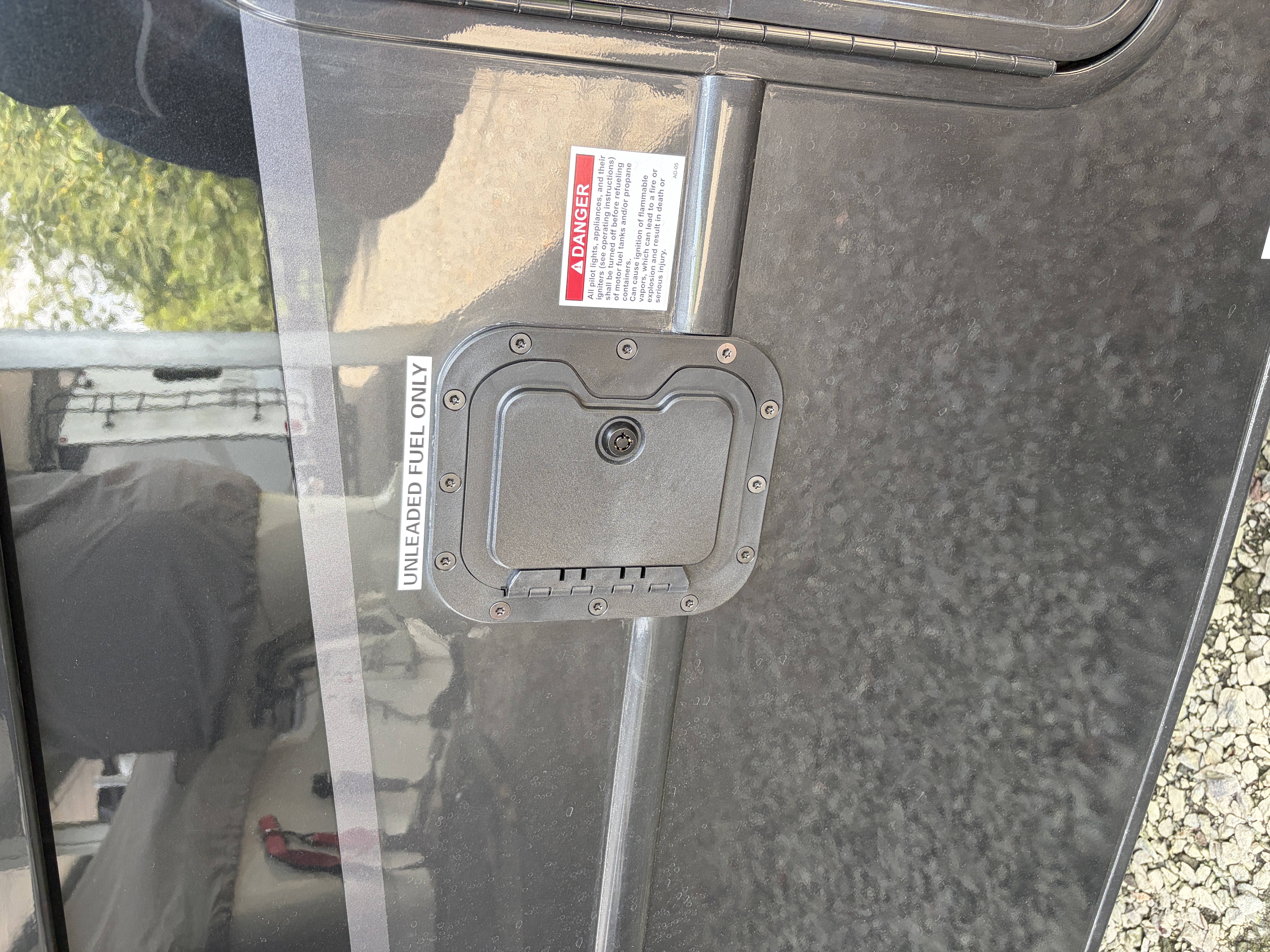 The RV Fuel Vault installed on a 2026 Entegra Esteem