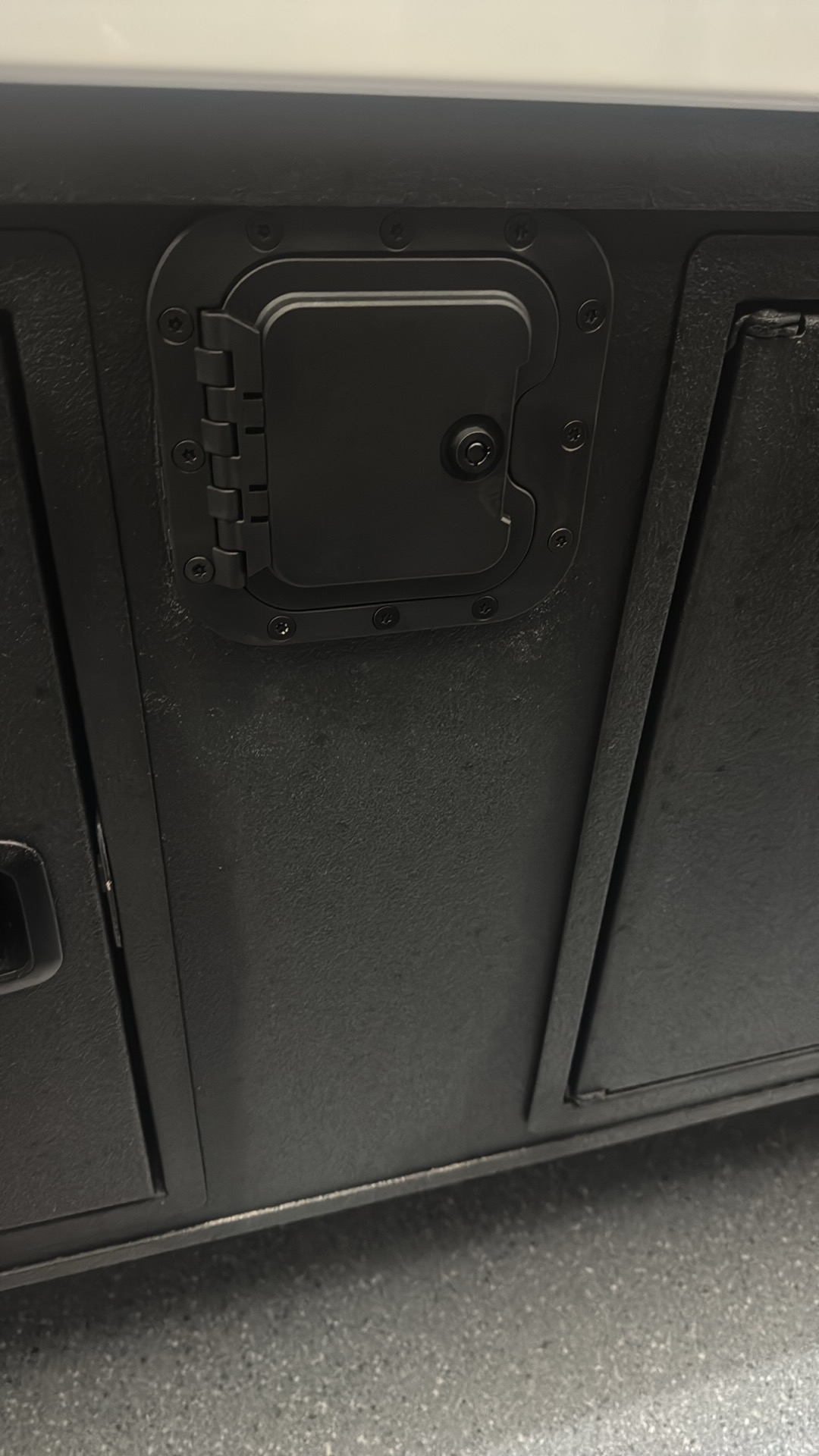 The RV Fuel Vault installed on a 2026 Grand Design Lineage Limited Edition 43 Package 31ZW