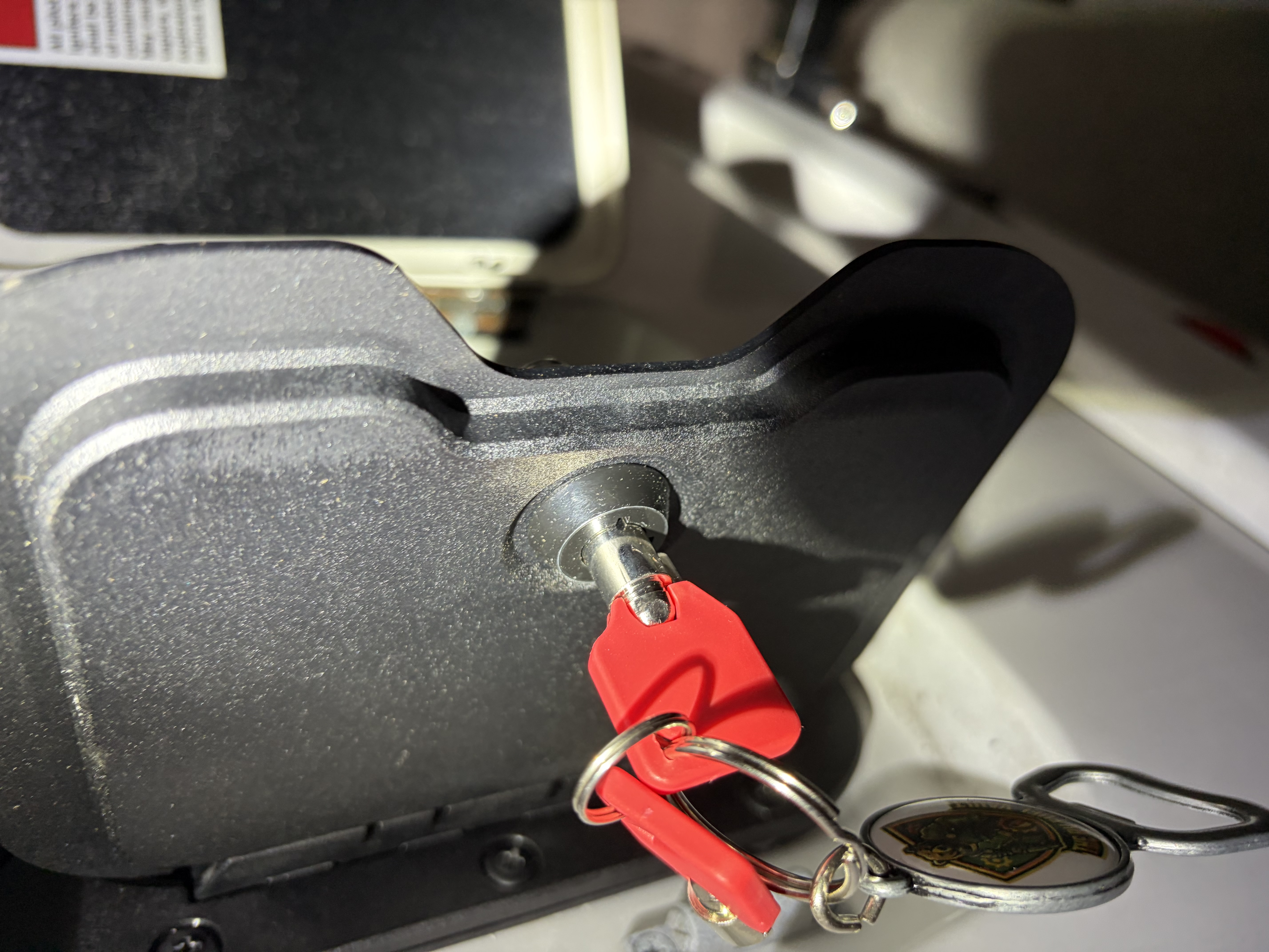 The RV Fuel Vault installed on a 2024 Fleetwood RV Bounder 35GL